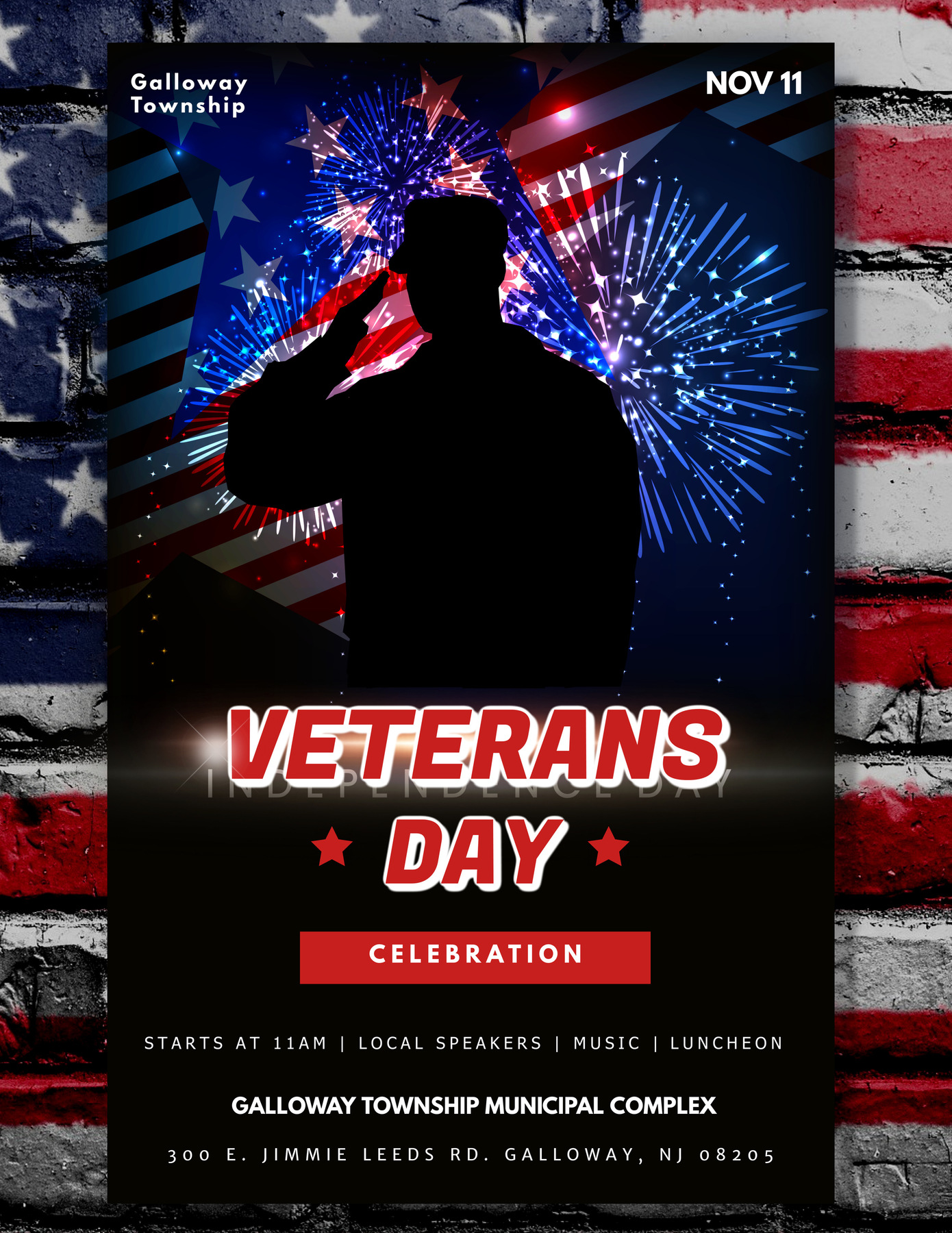 Copy of Veterans Day Event Party Flyer Template 6
