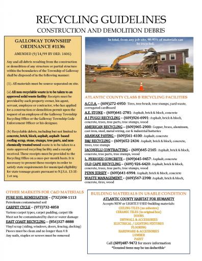 Construction & Demolition Debris Recycling Page 1